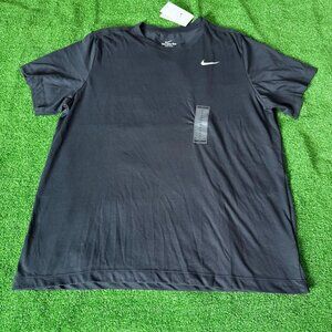 Nike Dri-Fit Iconic Logo Black Short Sleeve Crewneck  Basic T-Shirt Size XL NWT